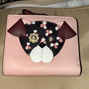 Kate Spade Pink and Black Dog Wallet